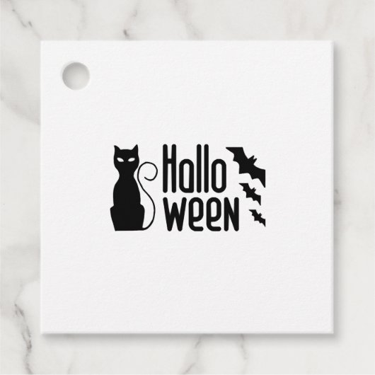 Halbkatze Geschenkanhänger (Vorderseite)