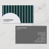 Halbkreis - Aztekisches Muster - Türkis Visitenkarte (Vorne/Hinten)