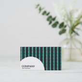 Halbkreis - Aztekisches Muster - Türkis Visitenkarte (Stehend Vorderseite)