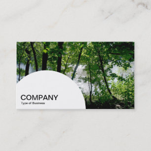 Halbkreis - Baum in der Nähe eines Flusses Visitenkarte
