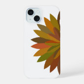 Halbkreis Blume der Herbstfarben iPhone 15 Hülle (Rückseite)