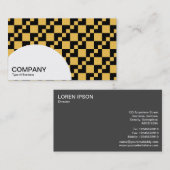 Halbkreis - Domino Patchwork - Bernstein Visitenkarte (Vorne/Hinten)