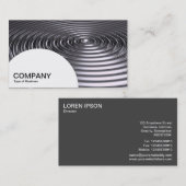 Halbkreis - Konzentrische Ringe - Chrome Visitenkarte (Vorne/Hinten)