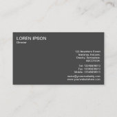 Halbkreis - Konzentrische Ringe - Chrome Visitenkarte (Rückseite)