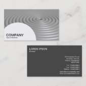 Halbkreis - Konzentrische Ringe - Grau Visitenkarte (Vorne/Hinten)