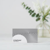 Halbkreis - Konzentrische Ringe - Grau Visitenkarte (Stehend Vorderseite)