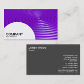 Halbkreis - Konzentrische Ringe - Lila Visitenkarte (Vorne/Hinten)