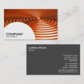 Halbkreis - Konzentrische Ringe - Orange Chro Visitenkarte (Vorne/Hinten)