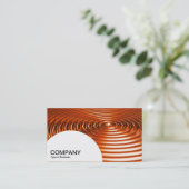 Halbkreis - Konzentrische Ringe - Orange Chro Visitenkarte (Stehend Vorderseite)