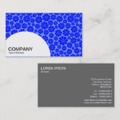 Halbkreis-Panel - 8 Petals - Blauschattierungen Visitenkarte (Vorne/Hinten)