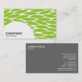 Halbkreis-Panel - Abstrakte Blätter - Mars Grn Visitenkarte (Vorne/Hinten)