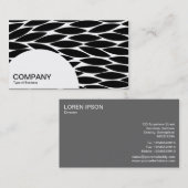 Halbkreis-Panel - Abstrakte Blätter Visitenkarte (Vorne/Hinten)