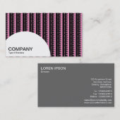 Halbkreis-Panel - Aztekenmuster - Rosa Visitenkarte (Vorne/Hinten)