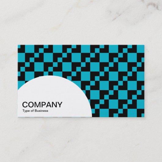 Halbkreis-Panel - Domino Patchwork - Aqua Blue Visitenkarte (Vorderseite)