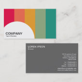 Halbkreis-Panel - Farbbalken 01 Visitenkarte (Vorne/Hinten)