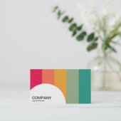 Halbkreis-Panel - Farbbalken 01 Visitenkarte (Stehend Vorderseite)
