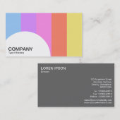 Halbkreis-Panel - Farbbalken 04 Visitenkarte (Vorne/Hinten)