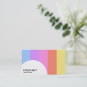Halbkreis-Panel - Farbbalken 04 Visitenkarte (Stehend Vorderseite)
