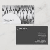 Halbkreis-Panel - Feder B&W Visitenkarte (Vorne/Hinten)