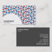 Halbkreis-Panel - Hexagon-Muster 05 Visitenkarte (Vorne/Hinten)