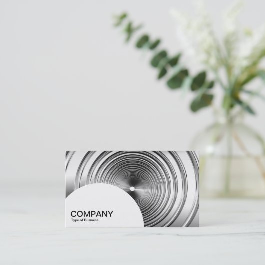 Halbkreis-Panel - Long Spring B&W Visitenkarte (Stehend Vorderseite)