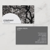 Halbkreis-Panel - Magnolia Tree 02 Visitenkarte (Vorne/Hinten)