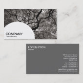 Halbkreis-Panel - Magnolienbaum Visitenkarte (Vorne/Hinten)