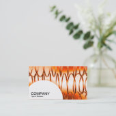 Halbkreis-Panel - Orange der Federn Visitenkarte (Stehend Vorderseite)