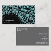 Halbkreis-Panel (Punkte) - 090512 - Lt Blue Green Visitenkarte (Vorne/Hinten)