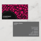 Halbkreis-Panel (Punkte) - 090512 - Neon Red Visitenkarte (Vorne/Hinten)