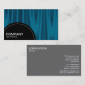 Halbkreis-Panel (Punkte) - Blauer Drapery Visitenkarte (Vorne/Hinten)