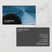 Halbkreis-Panel (Punkte) - Concentric - BlueChrome Visitenkarte (Vorne/Hinten)