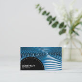 Halbkreis-Panel (Punkte) - Concentric - BlueChrome Visitenkarte (Stehend Vorderseite)