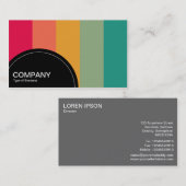 Halbkreis-Panel (Punkte) - Farbbänder 01 Visitenkarte (Vorne/Hinten)