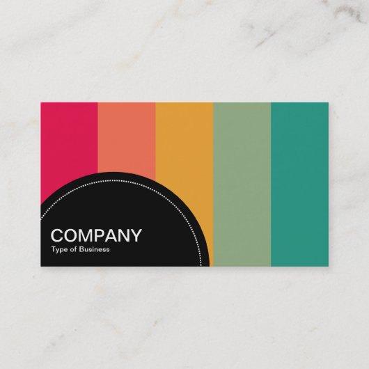 Halbkreis-Panel (Punkte) - Farbbänder 01 Visitenkarte (Vorderseite)