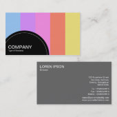 Halbkreis-Panel (Punkte) - Farbstäbe 02 Visitenkarte (Vorne/Hinten)