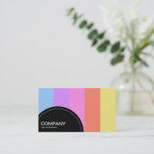 Halbkreis-Panel (Punkte) - Farbstäbe 02 Visitenkarte (Stehend Vorderseite)