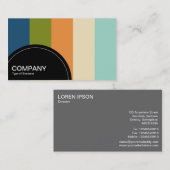 Halbkreis-Panel (Punkte) - Farbstäbe 03 Visitenkarte (Vorne/Hinten)