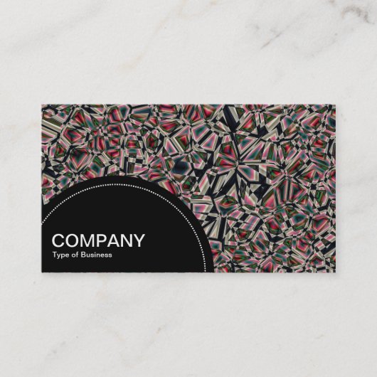 Halbkreis-Panel (Punkte) - fragmentiert Abstrakt 0 Visitenkarte (Vorderseite)