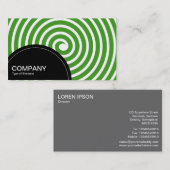 Halbkreis-Panel (Punkte) - Spiral Avocado Green Visitenkarte (Vorne/Hinten)