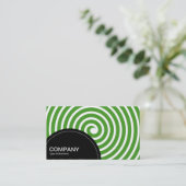 Halbkreis-Panel (Punkte) - Spiral Avocado Green Visitenkarte (Stehend Vorderseite)