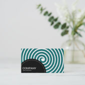 Halbkreis-Panel (Punkte) - Spiralmoosgrün Visitenkarte (Stehend Vorderseite)