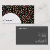 Halbkreis-Panel - Shards 02 0n Schwarz Visitenkarte (Vorne/Hinten)