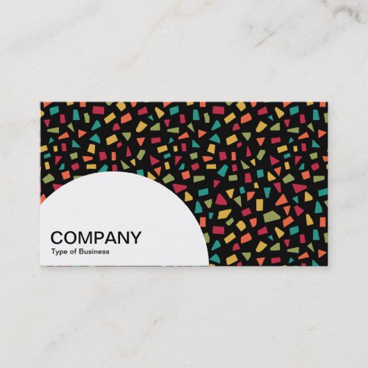 Halbkreis-Panel - Shards 02 0n Schwarz Visitenkarte (Vorderseite)