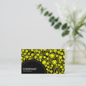 Halbkreis (Punkte) - 090512 - Gelb Visitenkarte (Stehend Vorderseite)