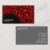 Halbkreis (Punkte) - 090512 - Rot Visitenkarte (Vorne/Hinten)