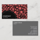 Halbkreis (Punkte) - 090512 - Tropisch rosa Visitenkarte (Vorne/Hinten)