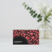 Halbkreis (Punkte) - 090512 - Tropisch rosa Visitenkarte (Stehend Vorderseite)