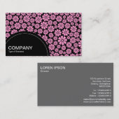 Halbkreis (Punkte) - 8 Petalen - Rosa Visitenkarte (Vorne/Hinten)