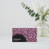 Halbkreis (Punkte) - 8 Petalen - Rosa Visitenkarte (Stehend Vorderseite)